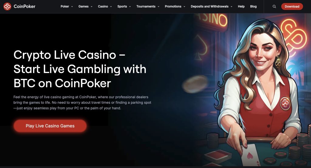 CoinPoker Live Casino Instant Withdrawal